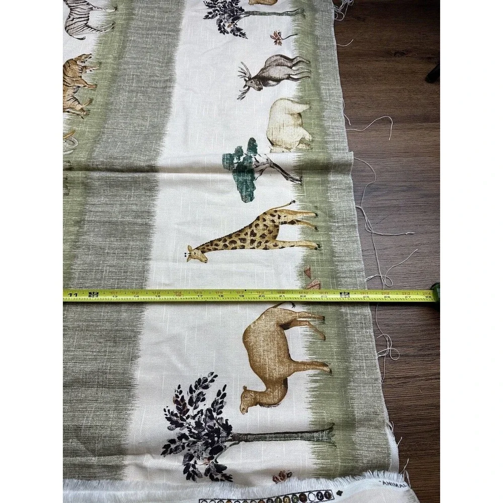 Vintage Waverly Fabric Animal Walk Jungle Safari Childrens Print Nursery Pillows
